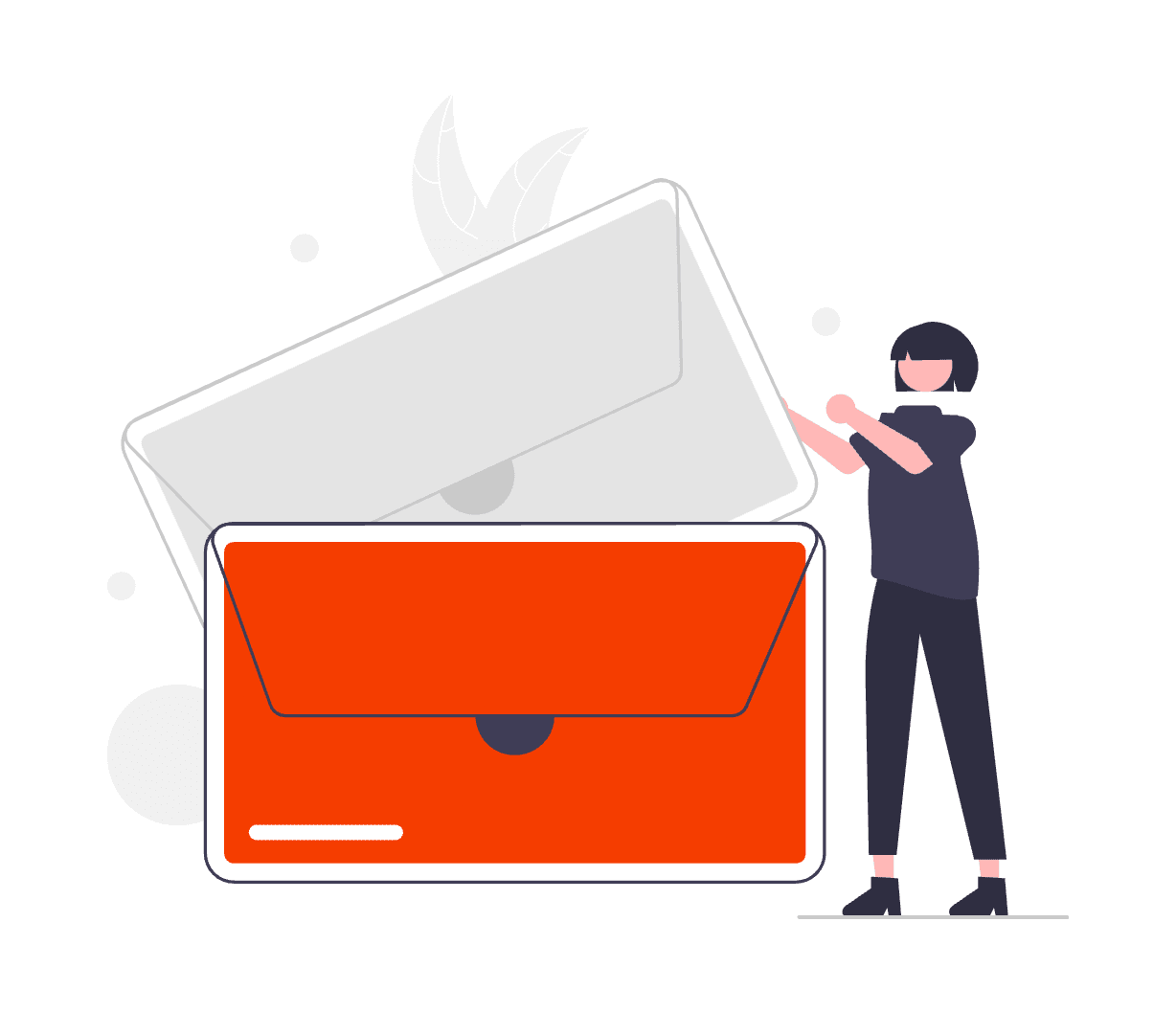 Illustration d'un personnage tenant une grosse lettre